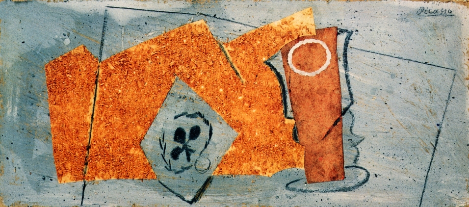 Picasso Playing Card and Glass 1914